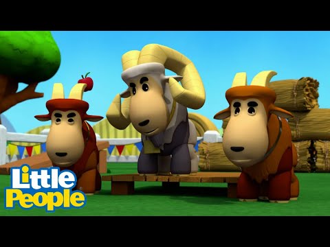 Little People | Ep 19 | Bully Goat Gruff // Working Together is Way Better - Kids TV Series, Kingdom Kids Zone - Little People - Fisher Price