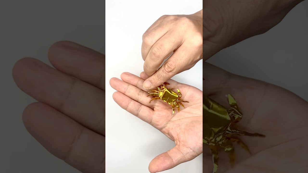 折り紙　カニ　Origami crab