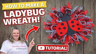 How to Make a Bold Ladybug Wreath 🐞 | Easy Mesh Wreath Tutorial on the UITC Board!