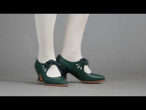 Gibson Women's Edwardian Leather Shoes (Green)