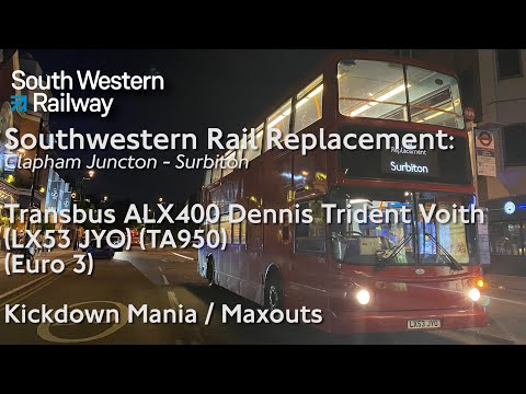 Kickdown Mania | SWR Rail Rep | Cardinal Buses LX53 JYO (TA950) | Transbus ALX400 Trident Voith