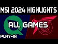 FLY vs PSG Highlights All Games MSI 2024 Play IN Day 1 Fly Quest vs PSG Talon by Onivia