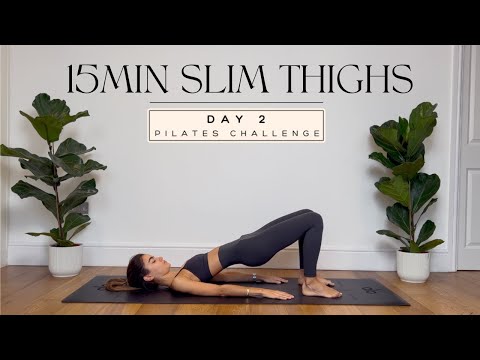 15MIN slim&toned thighs pilates workout / DAY 2/7-DAY PILATES CHALLENGE / no equipment | LIDIAVMERA