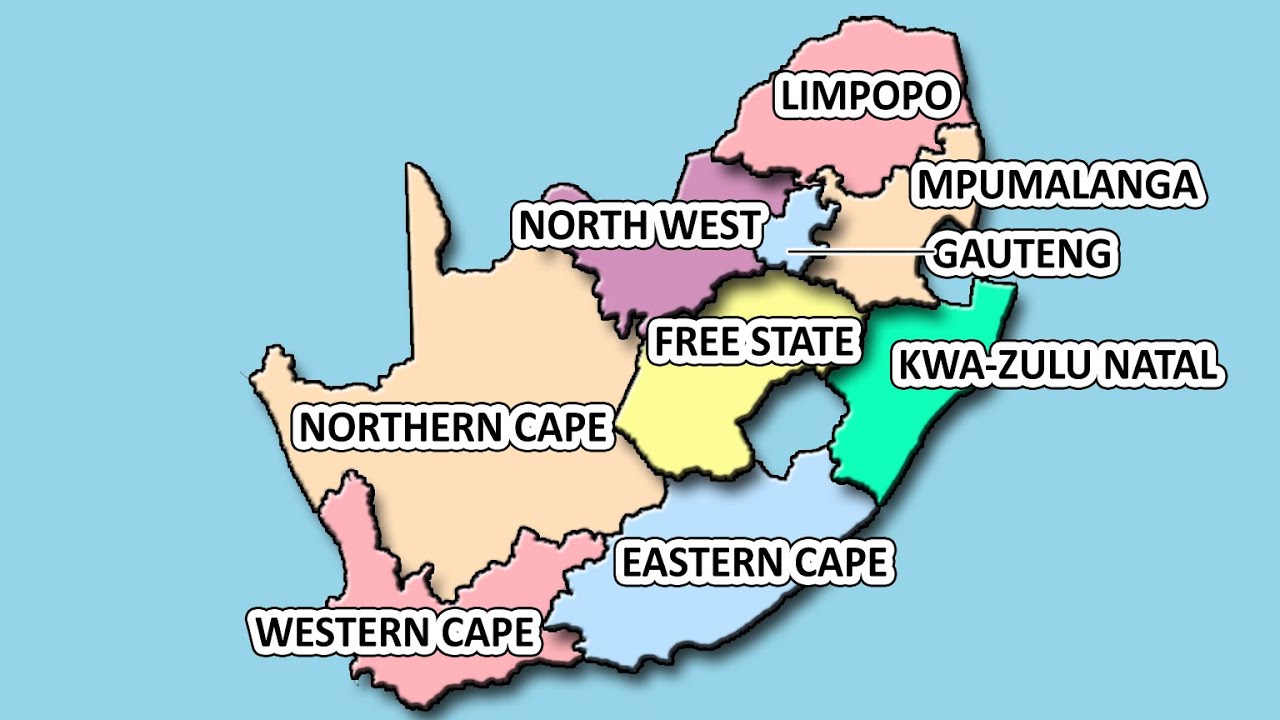 South Africa, provinces - Rap the Map to learn the Provinces & Capitals of SA