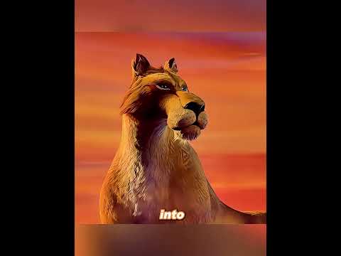 A lion only wanted to take a small drink of water,