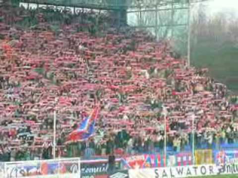Kibice Wisły podczas meczu z Bełchatowem (9.03.2008 r.)