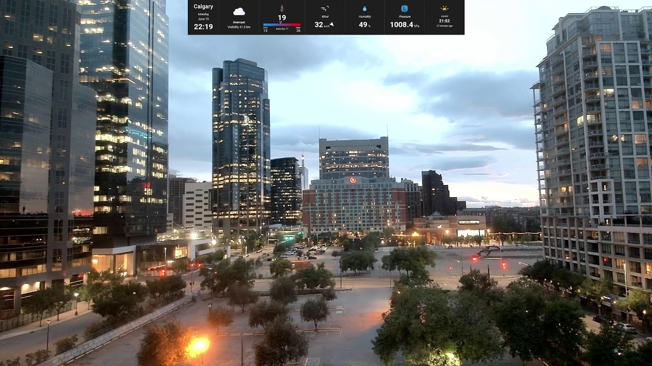 Live webcam view of Panorámica de Rascacielos de Calgary