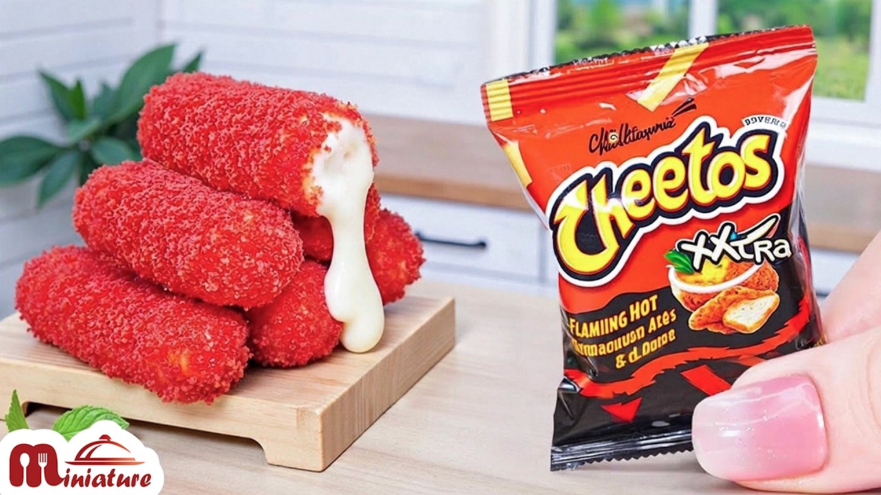 😋 So Yummy Cheetos Chicken Cheese Sticks Recipe | ASMR Cooking Mini Food