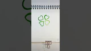 Four Leaf Clover (Super Easy!). Paint along with me. #shorts