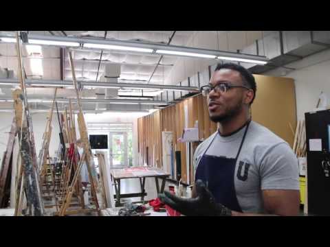 Spencer Evans briefly explains the motivation behind his new painting