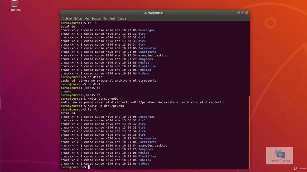 Linux Comando mkdir  Crear Directorios