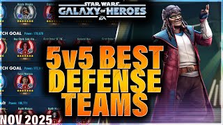 BEST 5v5 DEFENSE TEAMS (November 2025) #starwars #galaxyofheroes #grandarena #gac #swgoh