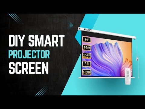 DIY Motorised Smart Projector Screen Setup |  Control with Alexa, Google Home or Home Assistant
