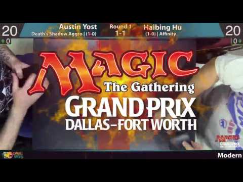 GP Dallas, Round 2 - Austin Yost (Death's Shadow Aggro) vs. Haibing Hu (Affinity)