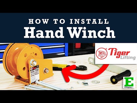 Manual Hand Winch | How to Install and Spool with Wire Rope for Lifting