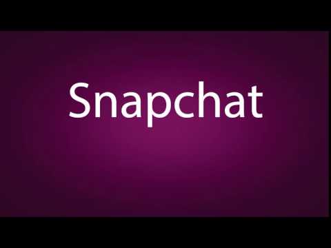 How to pronounce Snapchat