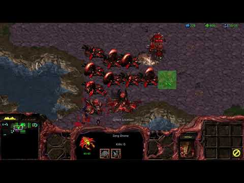 Starcraft - Zerg 1 vs 7 Random Computers, Big Game Hunters