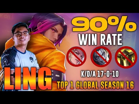 Ling 90% Win Rate Unstoppable & Unkillable 17KILLS [ Top 1 Global Ling ] MOBILE LEGENDS