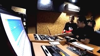 Recording session at MasterPlan Recording Chamber