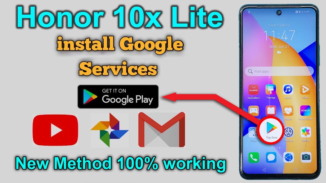 Install Google Play Store On Honor 10x Lite | Honor 10x Lite (DNN-LX9) Google Play Store Install