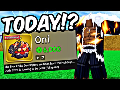 Blox Fruits UPDATE FINALLY TODAY!? Dark Rework and Oni Fruit Release