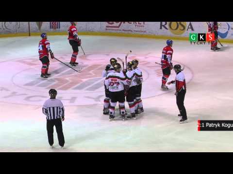 Skrót meczu GKS Tychy - TMH Polonia Bytom 4:3 (2:2, 1:1, 1:0)