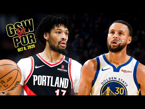 Golden State Warriors vs Portland Trail Blazers Full Game Highlights | Oct 8, 2025 | FreeDawkins