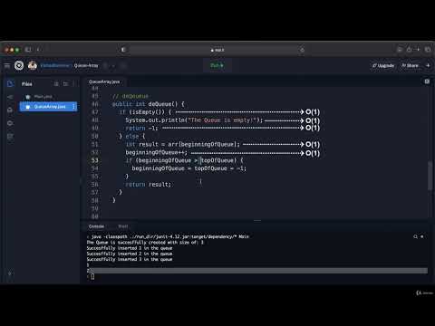 004 Dequeue Peek And Delete Methods Using Linear Queue Array