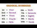 Ordinal Numbers 1 - 100 | write the ordinal Numbers 1 to 100 | Improve your maths ||