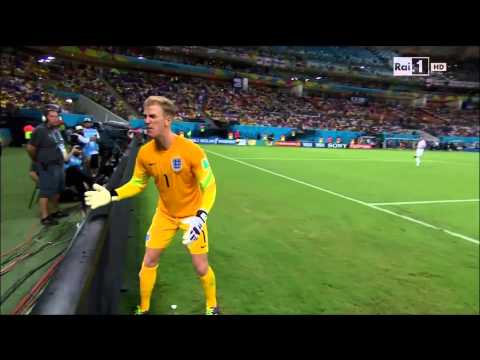 The REACTION of Joe Hart after Andrea Pirlo's free-kick (England 1-2 Italy | 15/06/2014)