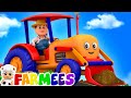 Tractors Wheels Go Round And Round | Cartoons For Kids | Nursery Rhymes For Babies By Farmees