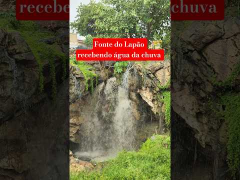 Buraco de Lapão recebendo muita água da chuva #Chuva #temporal #bahia #fonte #Lapao