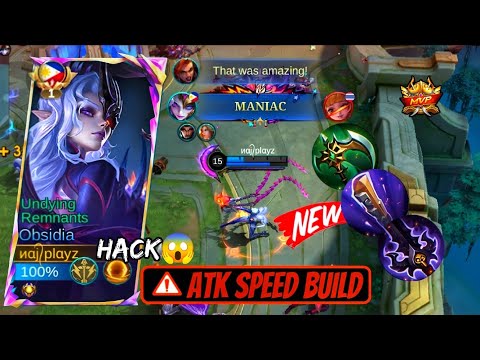 MANIAC!! TOP GLOBAL OBSIDIA FULL ATTACK SPEED BUILD!😱 FOR (ATTACK SPEED HACK) 