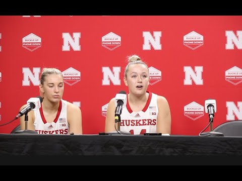 Nebraska's Jaz Shelley and Callin Hake speak after loss to Michigan