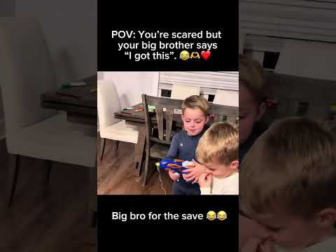 POV: You’re scared but your big brother says “I got this” ❤️😂🫶 #shorts