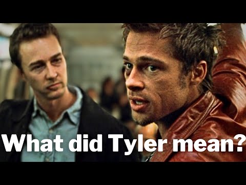 What did Tyler Durden mean by self-improvement is masturbation?