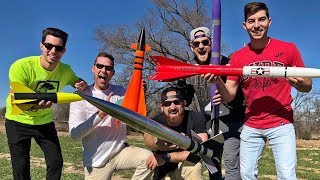 Model Rocket Battle | Dude Perfect