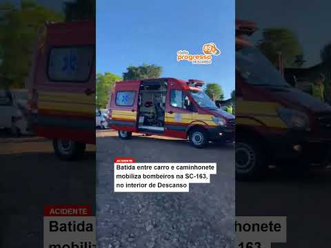🚨 Colisão entre Ford Ka e C-10 é registrada na SC-163, em Descanso #shorts