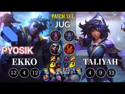 DRX Pyosik Ekko vs Taliyah Jungle - KR Patch 11.1