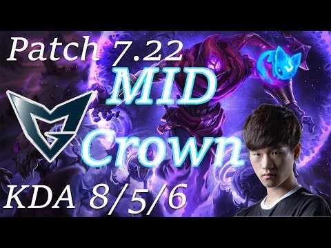 SSG Crown Malzahar Vs Ryze Patch 7.22 KDA 8/5/6
