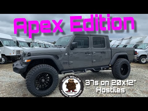 2020 Jeep Gladiator Sting Gray 3" Lift 37 Toyo MT 20x12 Hostile Wheels Fabtech Suspension Off-road