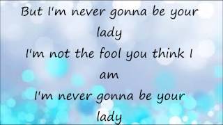 Never Gonna Be Your Lady By Faith Hill *Lyric Video*