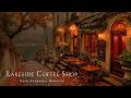 Autumn Leaves Along A Rainy Lakeside Coffee Shop Street Dark Academia Music For Reading And Sleep