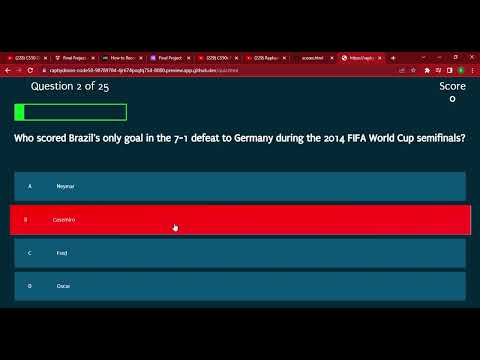 CS50 Final Project - FIFA World Cup Trivia Quiz