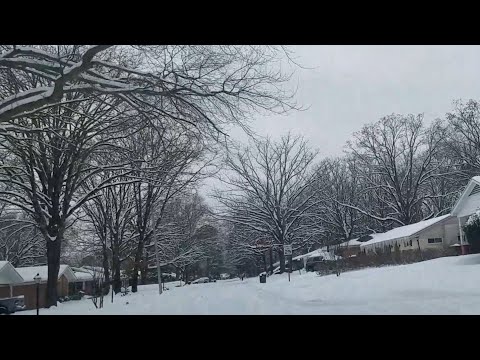 Snow in Little Rock, Arkansas.
