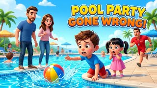 Swimming Pool Party Gone Wrong! 🏊😱| Slow English Story for Beginners (A1–A2)