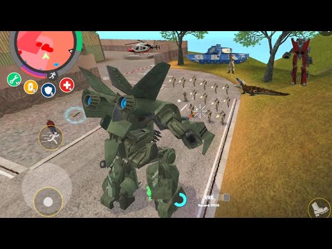 Rope Hero: Vice Town (Aircraft Transformers Fight in Army Base) Army Man Group - Android Gameplay HD