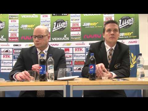 26.02.2015 Lukko - Kärpät: Pressitilaisuus