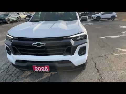 2026 Chevrolet Colorado Crew Cab Short Box 4-Wheel Drive LT in White for sale at Lally Chevrolet Ltd. in Tilbury, ON