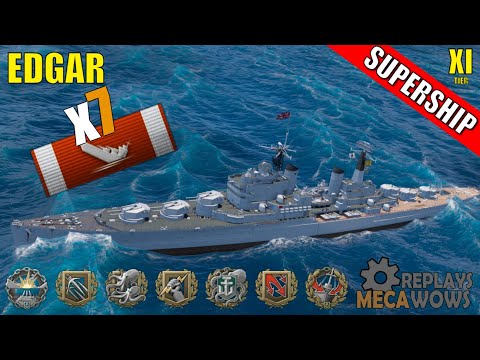SUPERSHIP Edgar 7 Kills & 212k Damage | World of Warships Gameplay